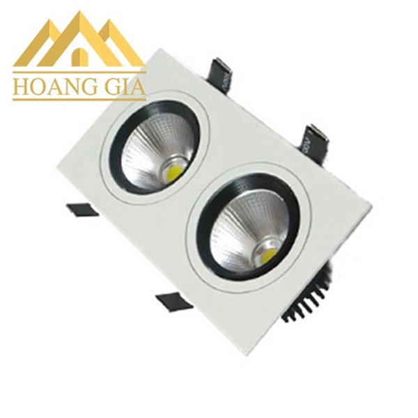 Giá đèn led spotlight downlight âm trần đôi chiếu điểm 