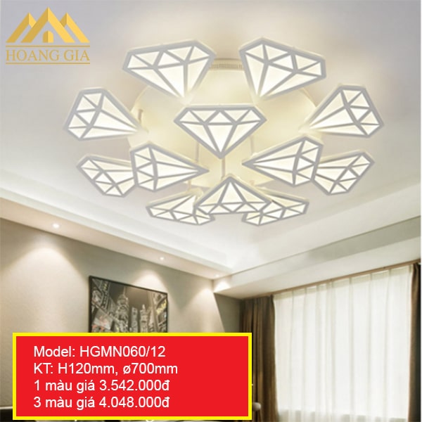 Đèn mâm LED mica HGMN060-12