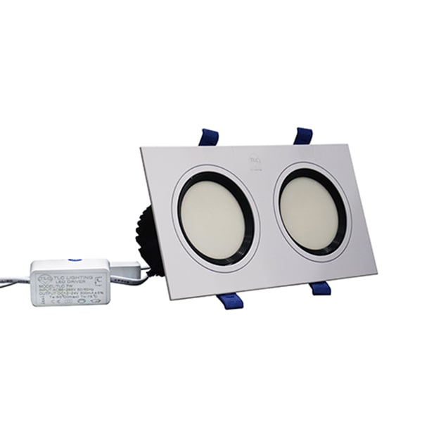 Giá đèn led downlight âm trần đôi chống chói