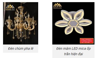 Đèn trang trí trần thạch cao