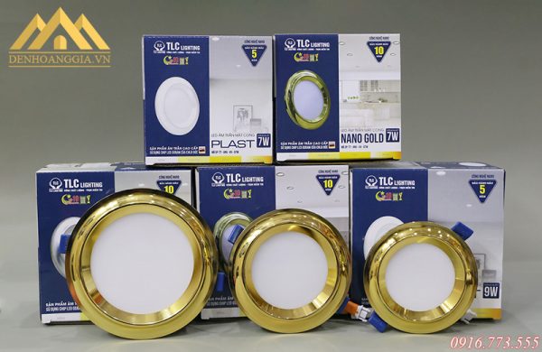 Các loại công suất của đèn led âm trần mặt cong Nano Gold