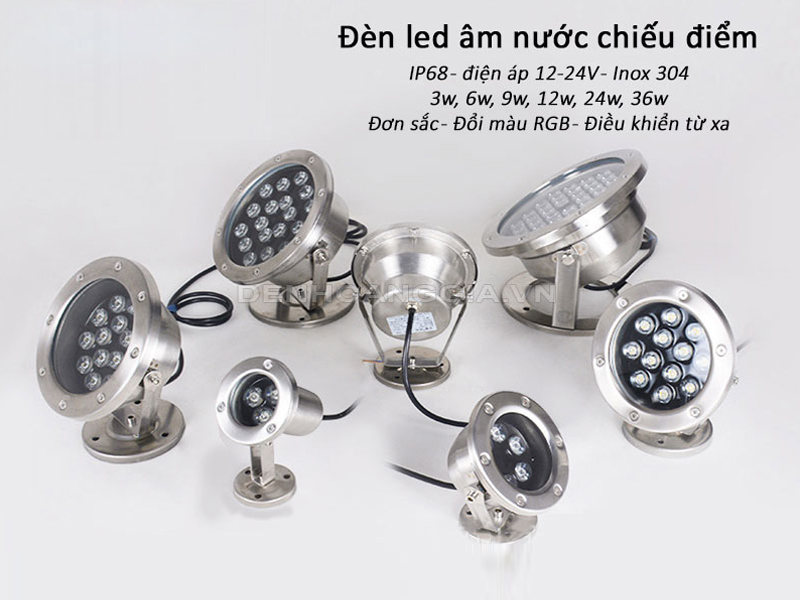 Đèn led âm nước chiếu điểm