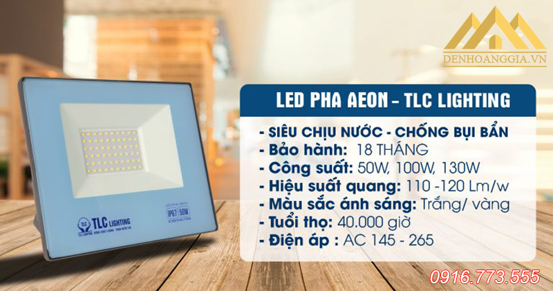 Thông số kỹ thuật đèn pha led Aeon