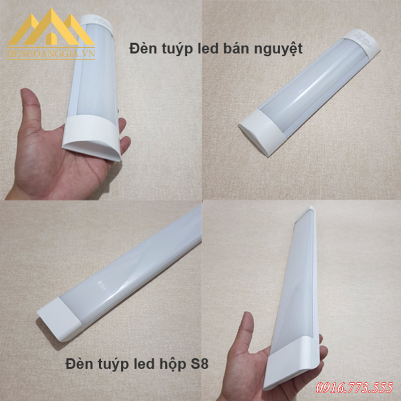 Thiết kế đèn tuýp led hộp S8 đơn giản, dễ lắp đặt