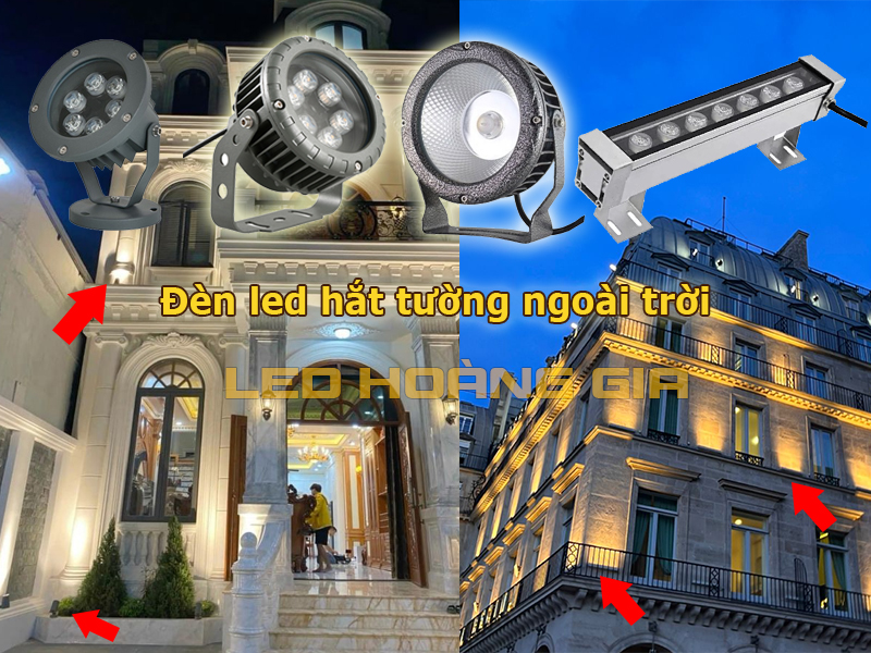 Đèn led hắt tường ngoài trời được sử dụng phổ biến nhất