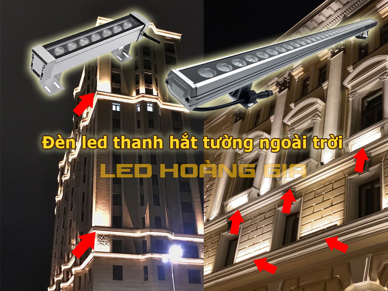 Đèn led thanh hắt tường ngoài trời