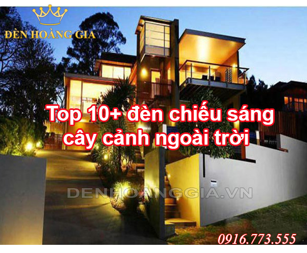 đèn chiếu sáng cho cây cảnh