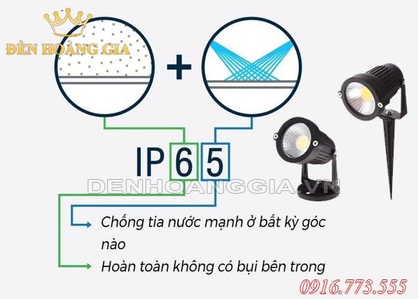 Đèn led ngoài trời chống nước IP65