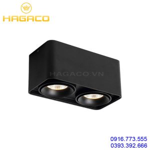 Đèn led Spotlight gắn nổi Đôi vỏ Đen Plus
