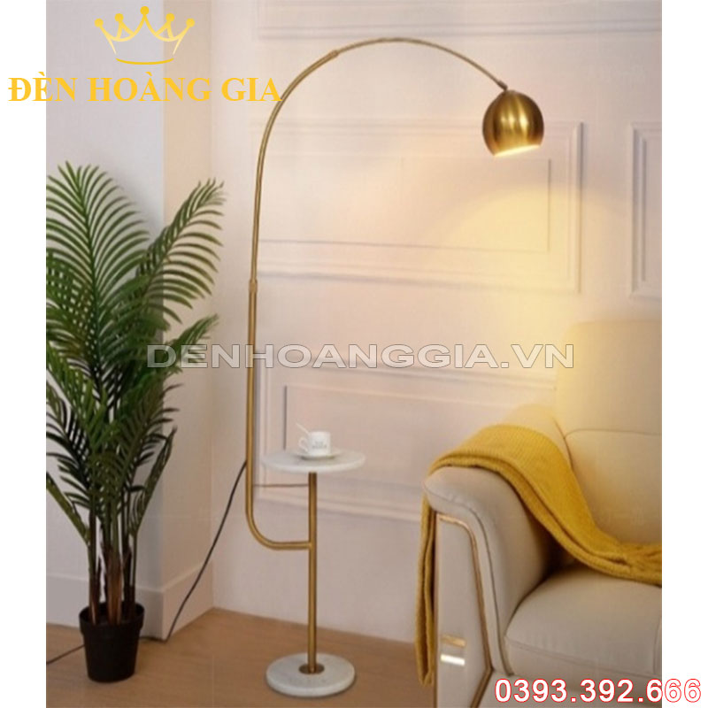 Đèn Cây đứng trang trí Gold chân đá Rolux-DBCD2201