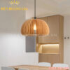 Đèn led thả trang trí Decor bằng gỗ hình Bí ngô Rolux-DLTBN01