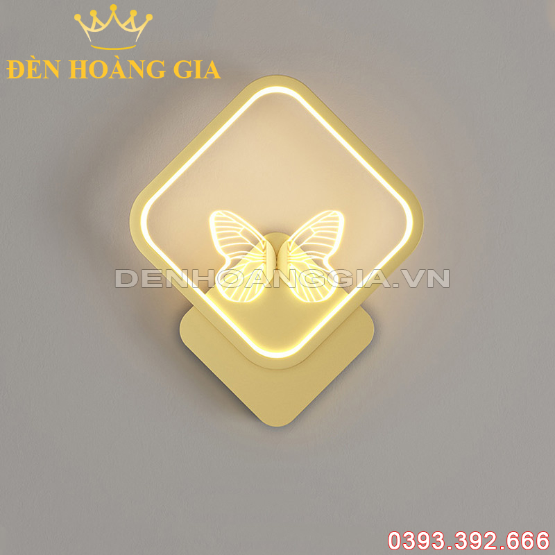 Đèn Led tường hiện đại Decor Hồ Điệp hình Vuông Rolux-DTHDVCT0015