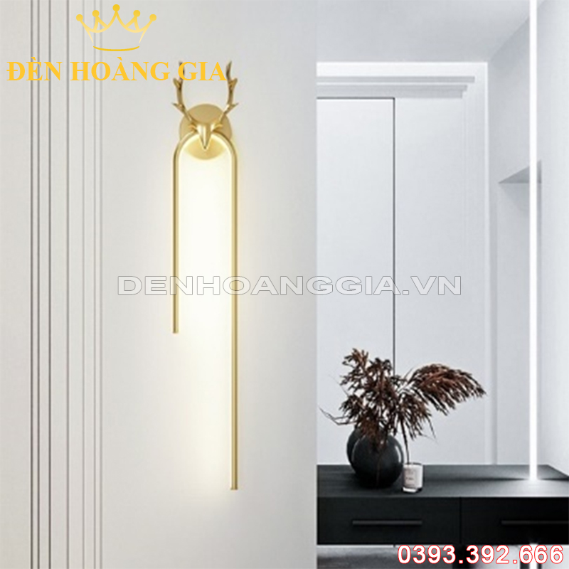 Đèn Led tường hiện đại Decor trang trí phong cách Bắc Âu Gold Rolux-DTHDCT0012G