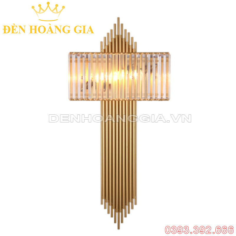 Đèn Led tường Pha lê Luxury kiểu Ý Rolux-DTPLLux002