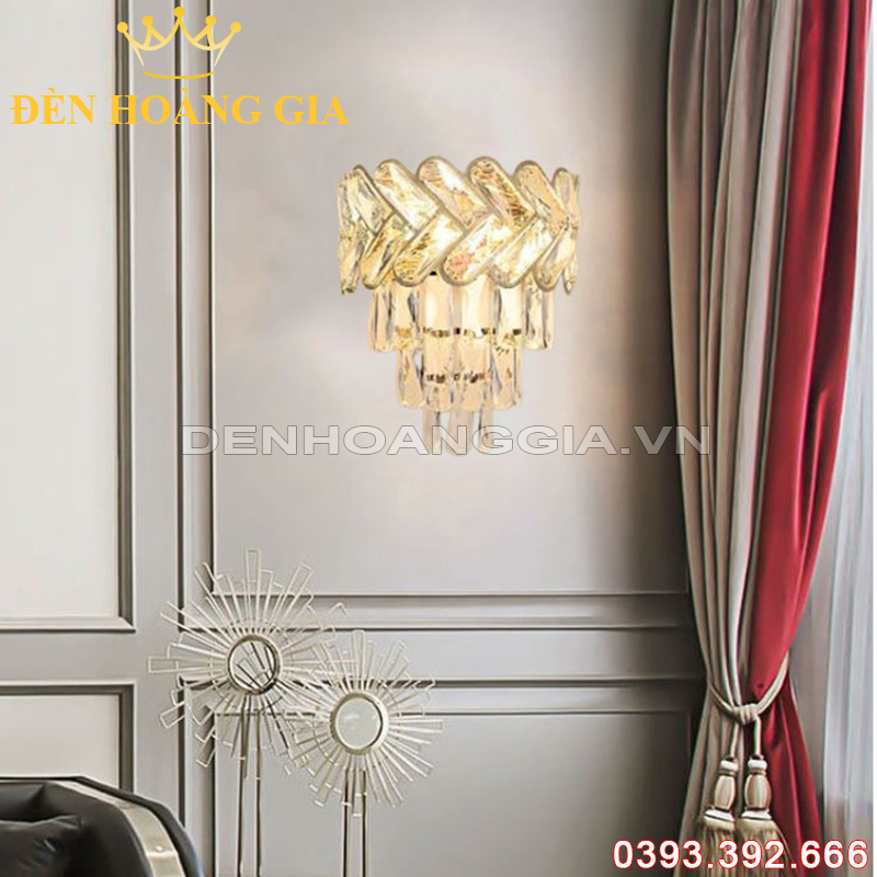 Đèn Led tường Pha lê Luxury Rolux-DTPLLux88450