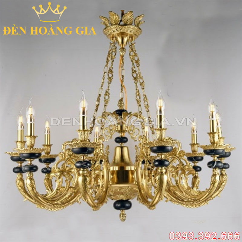 Đèn led chùm Đồng Rolux-DCD1086 10 Tay