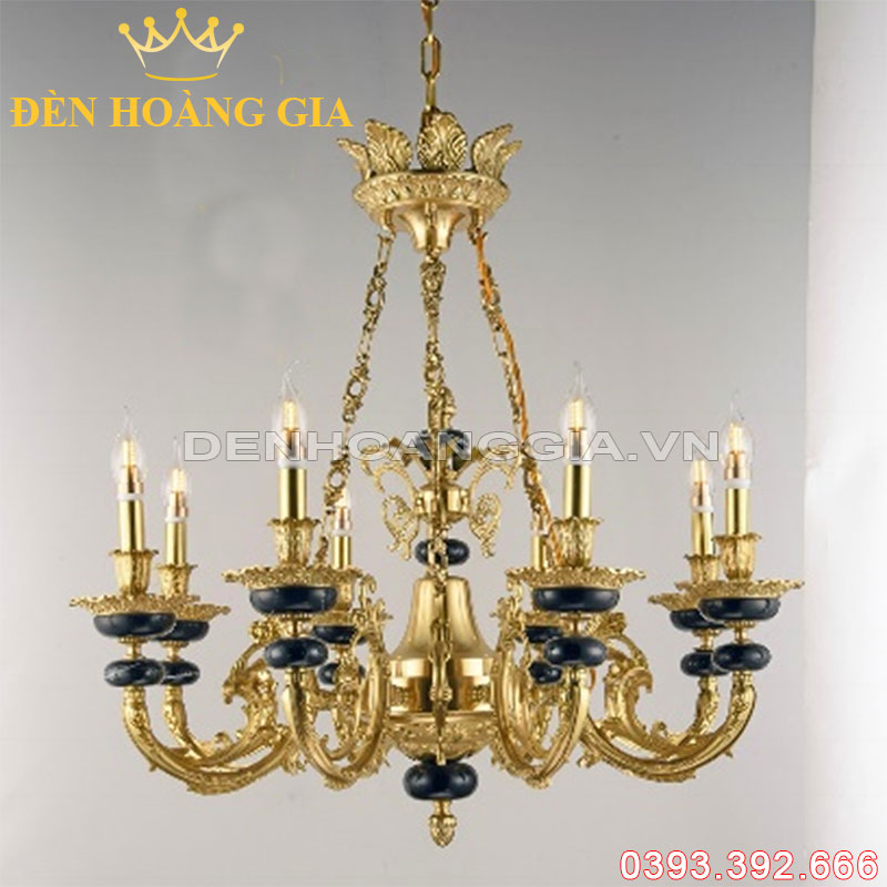 Đèn led chùm Đồng Rolux-DCD1086 8 Tay