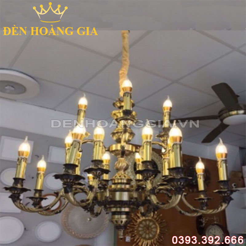 Đèn led chùm Đồng Rolux-DCD1101 20 Tay