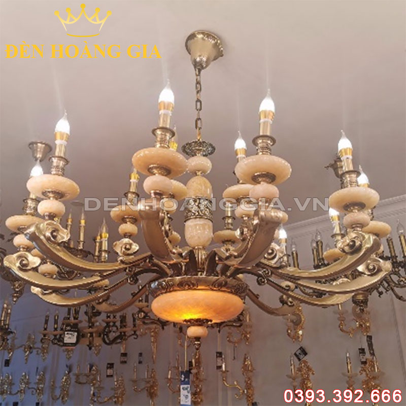Đèn led chùm Đồng Rolux-DCD1244 18 Tay