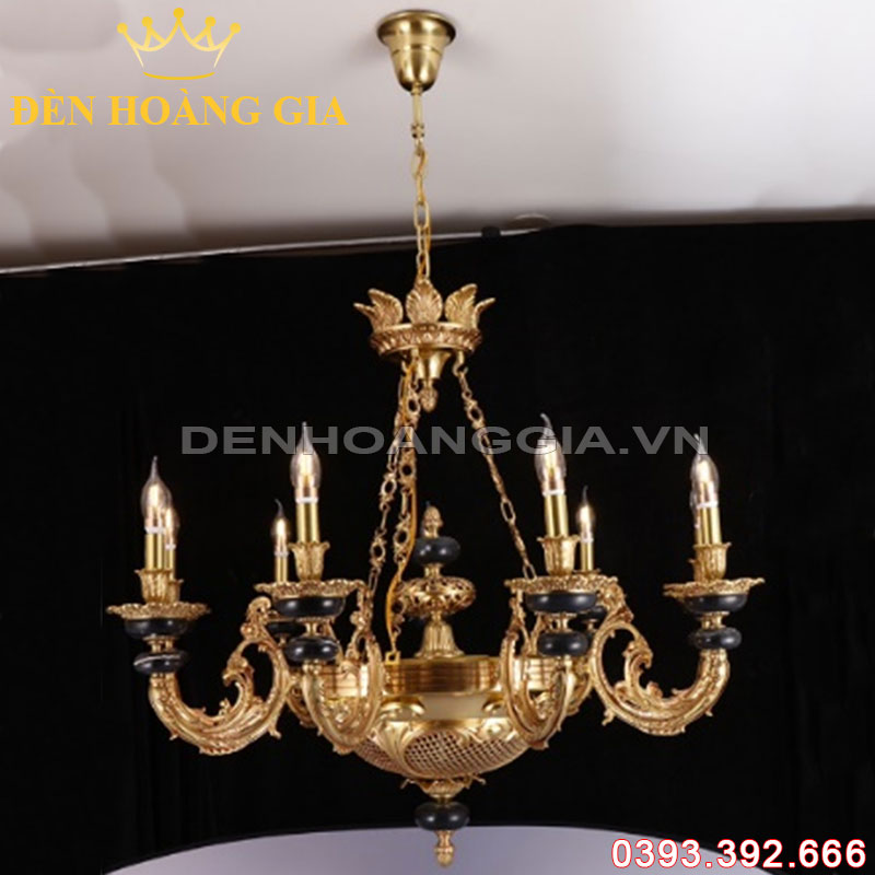 Đèn led chùm Đồng Rolux-DCD1248 9 Tay
