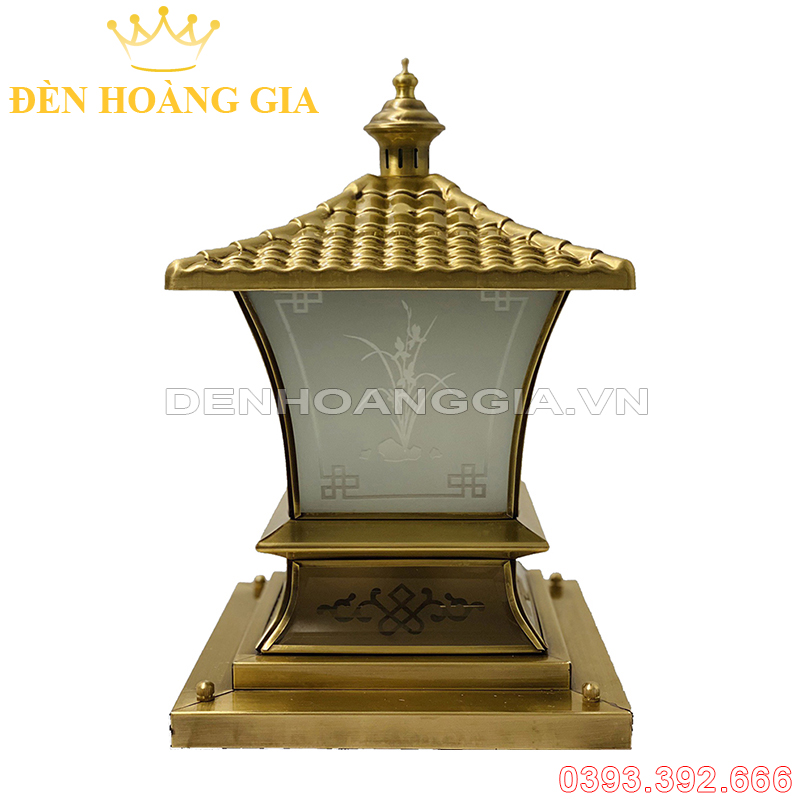 Đèn trụ cổng cổ điển bằng Đồng ROLUX-TCD23