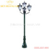 Đèn led trụ sân vườn cao 4 bóng Rolux-TSVCD4B04