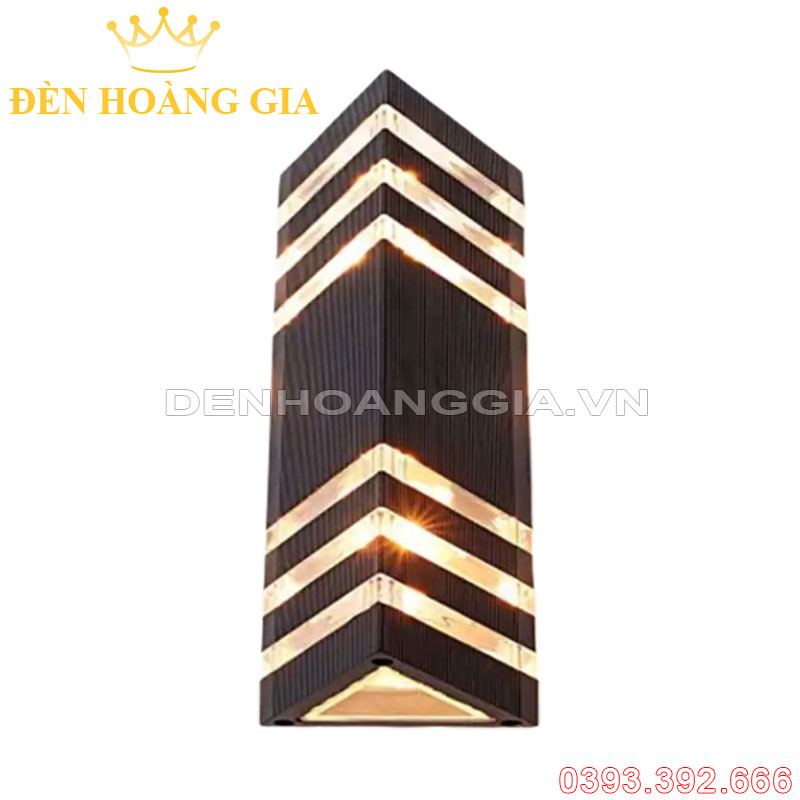 Đèn tường led kính trong 2 đầu Rolux-DTKT2D06