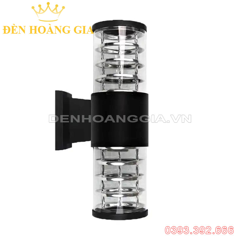 Đèn tường led kính trong 2 đầu Rolux-DTKT2D07