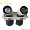 Đèn led spotlight âm trần đôi thò thụt vỏ trắng