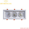 Đèn led Spotlight âm trần mặt lõm Plus ba bóng mặt trắng