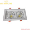 Đèn led spotlight âm trần mặt lõm Plus đôi mặt trấng