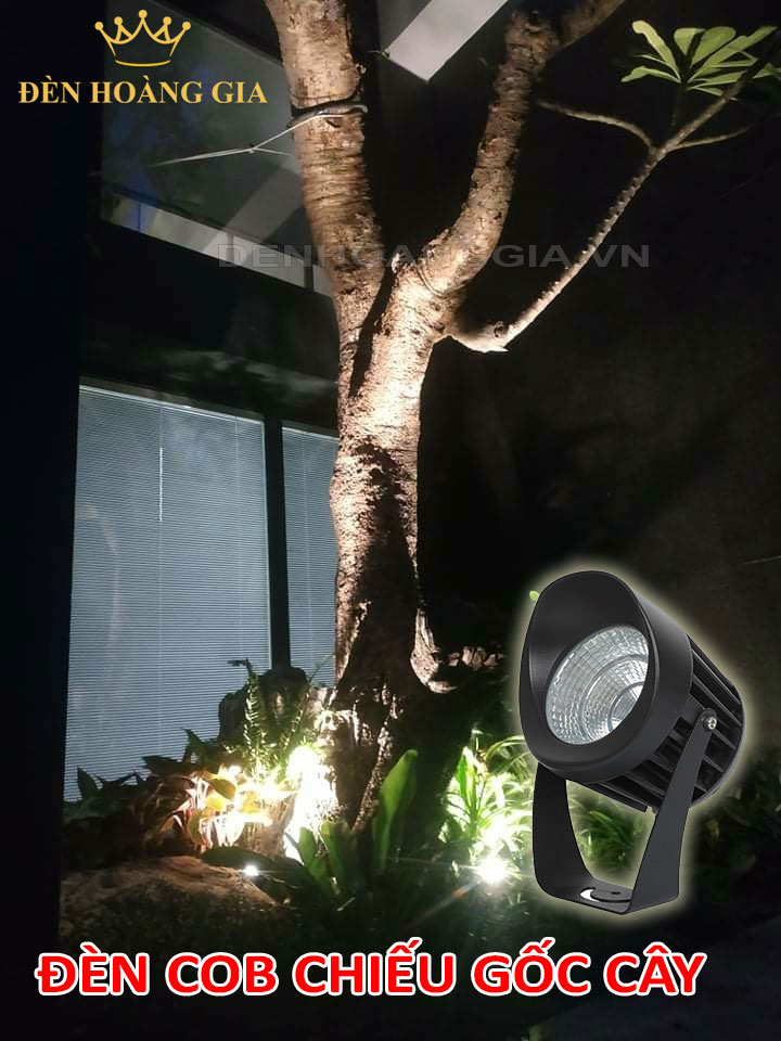 Chiếu sáng gốc cây với đèn led COB siêu sáng