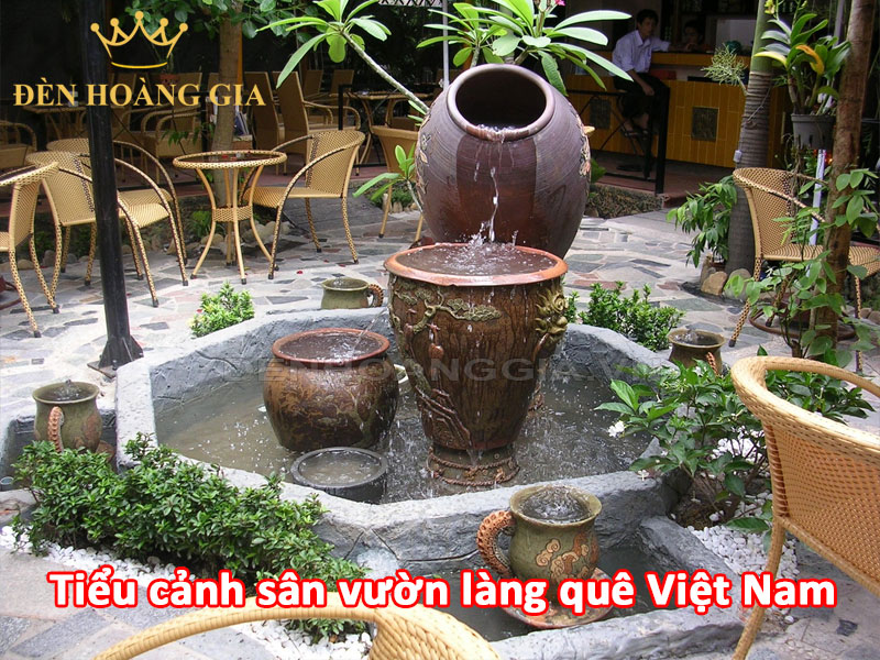 Tiểu cảnh sân vườn mang phong cách làng quê Việt