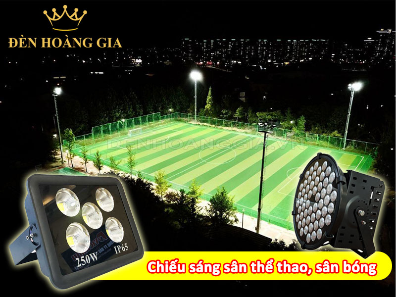 Đèn pha led chiếu sáng sân thể thao, sân bóng