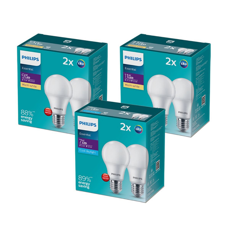 Bộ 2 đèn led búp Philips Essential G5