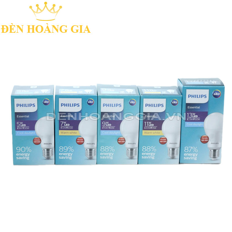 Đèn led búp Philips Essential G5 5w 7w 9w 11w 13w