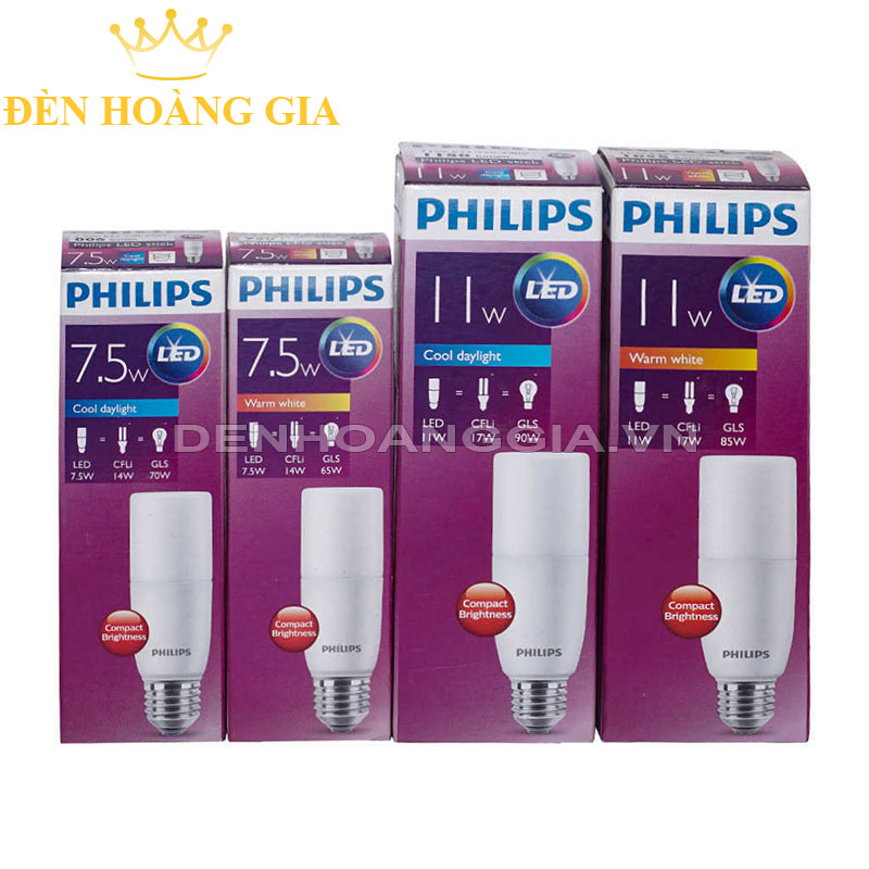 Đèn led búp Philips Stick 7.5w 11w