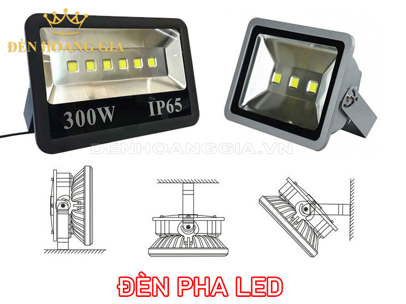 Đèn pha led đa dạng cách lắp đặt