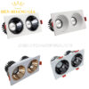 Đèn led spotlight âm trần mặt phẳng cao cấp đôi 14w 24w 30w 36w