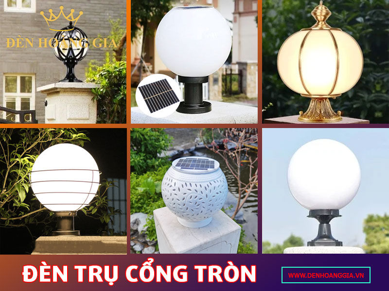 Đèn trụ cổng tròn