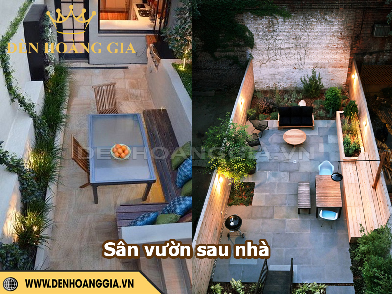 Trang trí sân vườn sau nhà