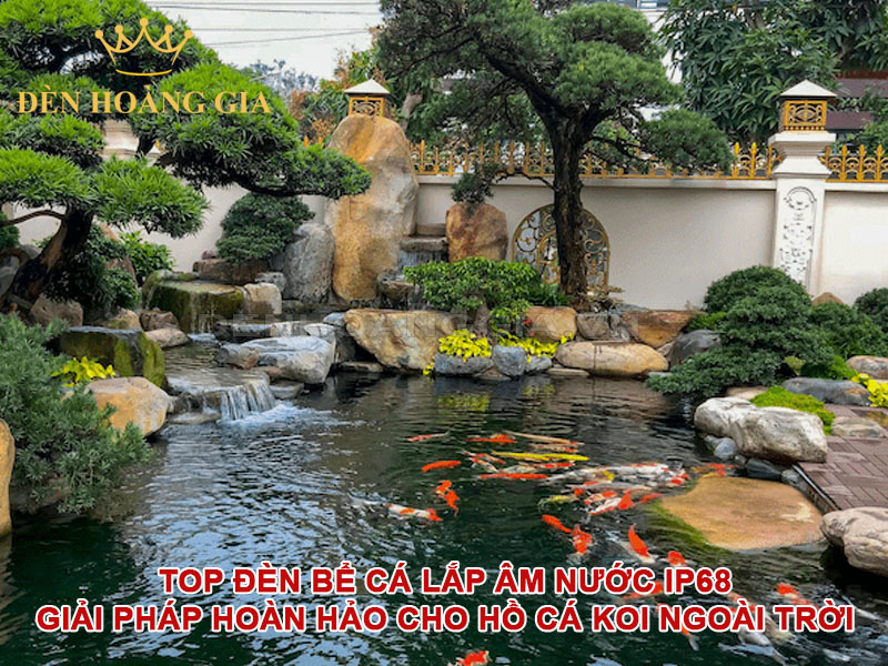 TOP đèn bể cá lắp âm nước IP68 - Giải pháp hoàn hảo cho hồ cá koi ngoài trời