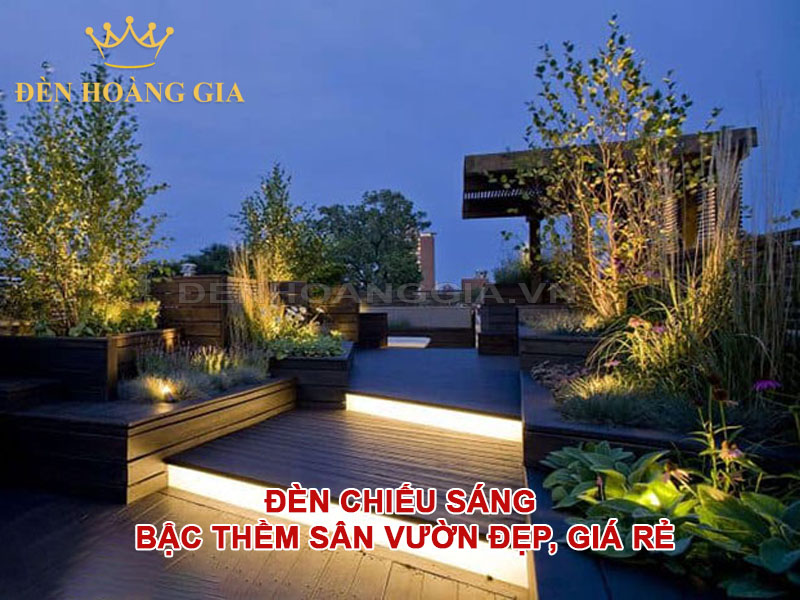 Đèn chiếu sáng bậc thềm sân vườn đẹp, giá rẻ