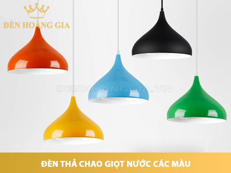 Đèn thả chao giọt nước các màu