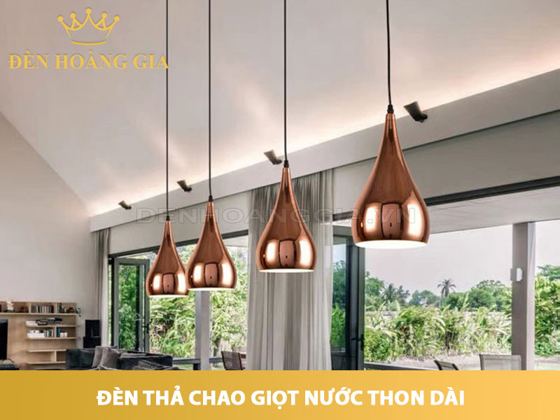 Đèn thả chao giọt nước thon dài