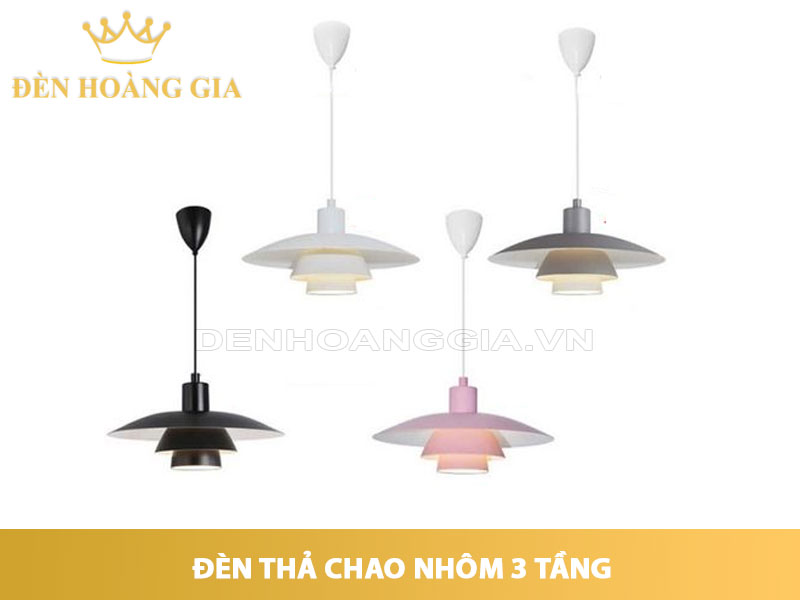 Đèn thả chao nhôm 3 tầng