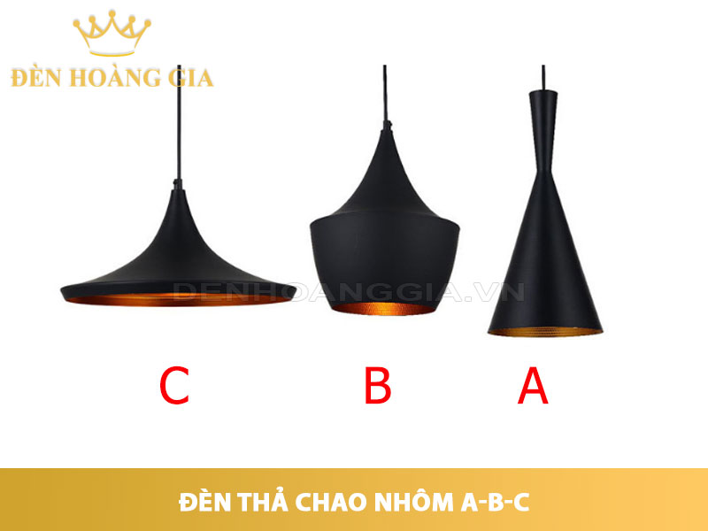 Bộ 3 đèn thả chao nhôm DTA-B-C