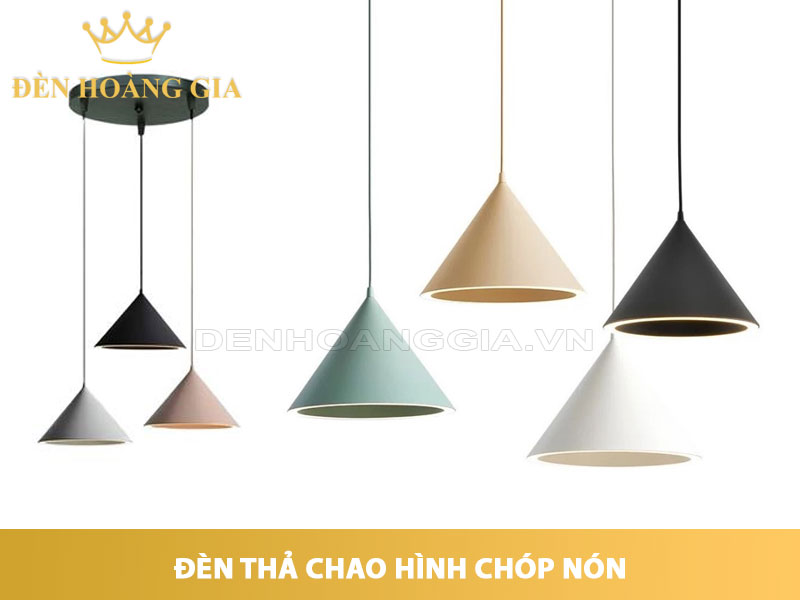 Đèn thả chao nhôm hình chóp nón
