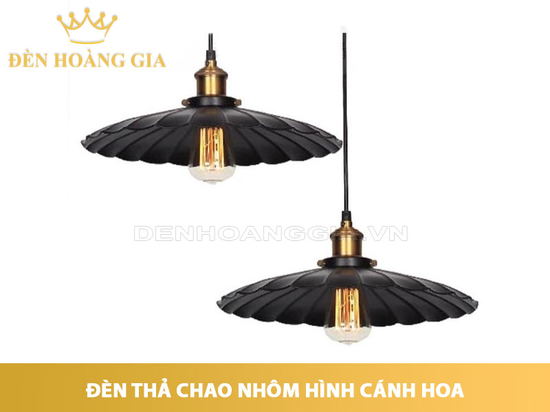Đèn thả chao nhôm hình cánh hoa