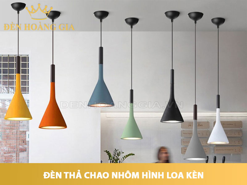 Đèn thả chao nhôm hình loa kèn